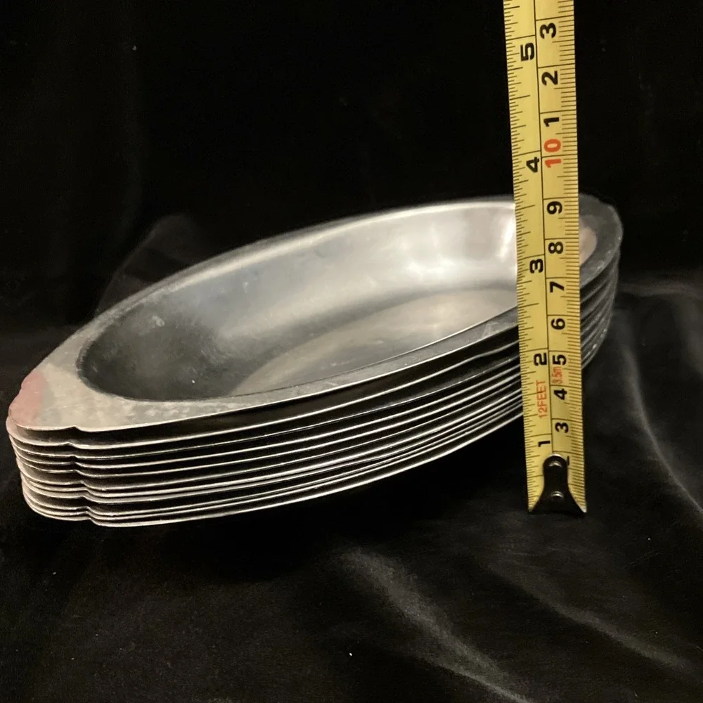 Lot of 11 Oblong Oval Stainless Steel Serving Trays Bowls Brand Ware Japan VTG